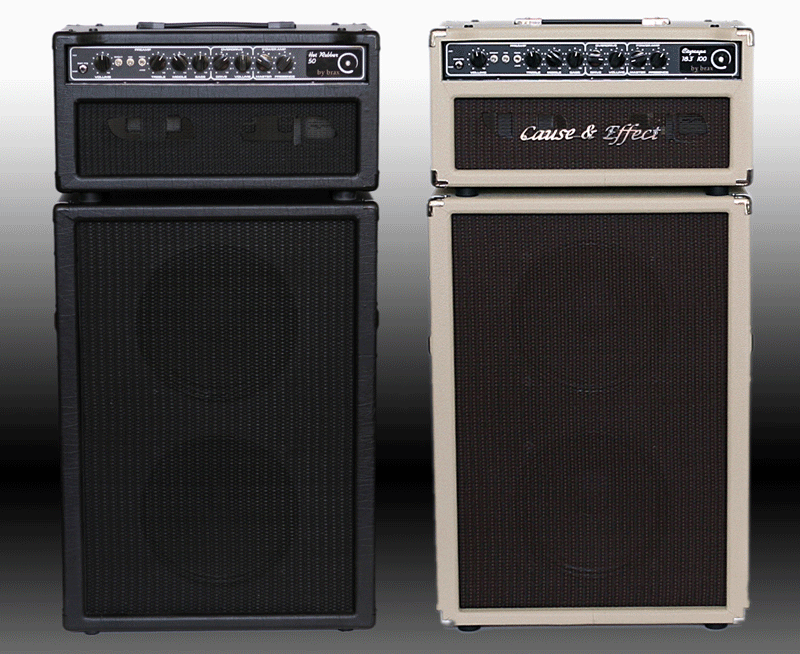 Black and Tan Tolex Heads with Matching 2x12 Speaker Cabinets